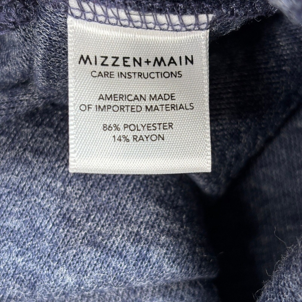 Mizzen Main Sweater Men's M Navy Trim Fit V-Neck Made in USA Knit Pullover Basic - Picture 10 of 12